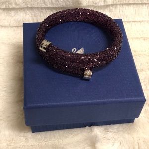 NWT Swarovski Crystal dust bangle - purple size m